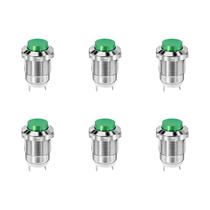 Interruptor De Botão Metálico De 12mm 6PCS Cabeça Alta Momentâneo 1NO Auto-Retorno Com Pés De Interruptor De Botão Metálico De 12mm 6PCS Cabeça Alta Momentâneo 1NO Auto-Retorno Com Pés De