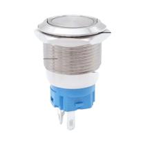 Interruptor De Botão Metálico De Pressão 12V 24V Com 5 Pinos À Prova d'Água SPDT on off Para Carro Interruptor De Botão Metálico De Pressão 12V 24V Com 5 Pinos À Prova d'Água SPDT on off Para Carro