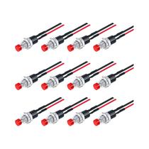 Interruptor De Botão Momentâneo 12V 250V 12PCS 2 Pinos SPST 7mm Normalmente Aberto 1A Mini Redondo