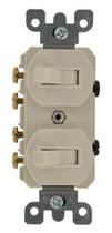 Interruptor de combinação Leviton 15A 120/277V Duplex de 3 vias 5243-T