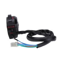 Interruptor De Controle Lateral Esquerdo Para Guidão De Moto ATV Dual Sport, Luz, Sinal E Buzina