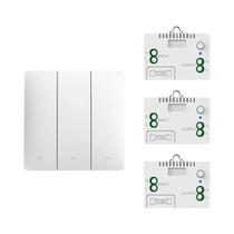 Interruptor De Controle Remoto Sem Fio À Prova d'Água RF 433mhz 1/2/3 Gang Autônomo Sem Bateria Para