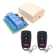 Interruptor de controle remoto sem fio DieseRC 4 canais 433 MHz 12V 24V