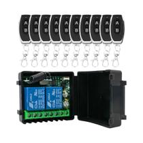Interruptor De Controle Remoto Sem Fio RF 433Mhz 12V 24V 10A, Mini Receptor De Relé Para Fechadura