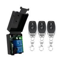 Interruptor De Controle Remoto Sem Fio RF De 2 Canais 433Mhz Módulo De Relé 85-256V Para Porta De