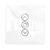 Interruptor De Cortina De Vidro Touch WiFi Inteligente RF433 2.5D Para Persianas Rolô Alexa Google