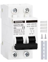 Interruptor de desconexão solar DIHOOL 6A 2P DIN Rail Mount 12V-400V