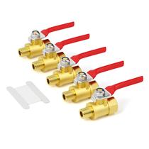 Interruptor de desligamento de mini válvula de esfera de latão 1/8" NPT GASHER x5
