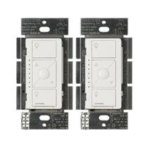 Interruptor de intensidade inteligente Lutron Caseta ELV+ 250 W LED, pacote com 2 unidades, branco Interruptor de intensidade inteligente Lutron Caseta ELV+ 250 W LED, pacote com 2 unidades, branco