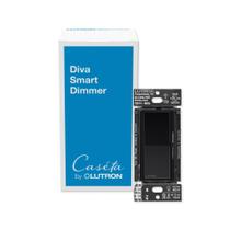 Interruptor de intensidade inteligente Lutron Diva DVRF-6L-BL para Caséta Black