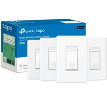 Interruptor de intensidade inteligente TP-Link Tapo Matter de polo único, pacote com 4 Interruptor de intensidade inteligente TP-Link Tapo Matter de polo único, pacote com 4