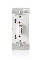 Interruptor de intensidade Leviton Toggle Slide TSL06-1LW para LED branco