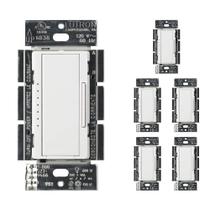Interruptor de intensidade Lutron Maestro LED+ 150 W, pólo único, branco, 6 unidades Interruptor de intensidade Lutron Maestro LED+ 150 W, pólo único, branco, 6 unidades