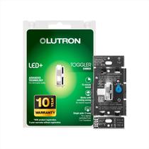 Interruptor de intensidade Lutron Toggler LED+ 150 W de pólo único/3 vias branco