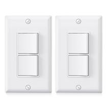 Interruptor de luz AIDA Single Pole Double Paddle Rocker 15A x2