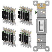 Interruptor de luz alternativo ENERLITES 15A 120-277V de polo único, pacote com 20 Interruptor de luz alternativo ENERLITES 15A 120-277V de polo único, pacote com 20