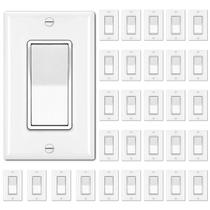 Interruptor de luz BESTTEN Single Pole Decorator 15A 120/277V branco