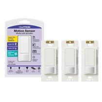 Interruptor de luz com sensor de movimento Lutron Maestro MS-OPS5M-WH, pacote com 3 Interruptor de luz com sensor de movimento Lutron Maestro MS-OPS5M-WH, pacote com 3