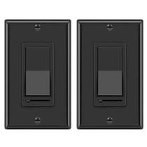Interruptor de luz de parede Dimmer BESTTEN de pólo único/3 vias, pacote com 2 Interruptor de luz de parede Dimmer BESTTEN de pólo único/3 vias, pacote com 2