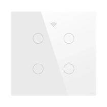 Interruptor de Luz de Parede Inteligente Wi-Fi 4x4 - Sensor de Toque, Controle por Voz Alexa (4/6/8 Gangues)