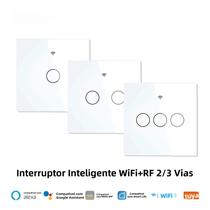 Interruptor De Luz De Parede WiFi Touch RF433 Sem Fio Controle Remoto App Tuya Smart Life Alexa