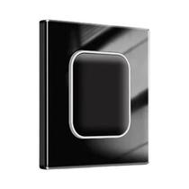 Interruptor De Luz De Vidro Preto Wallpad 1 2 3 4 Gang 1 2 Vias Com Indicador LED Momentâneo