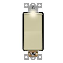 Interruptor de luz decorador iluminado de 4 vias LIDER LS15-4W-I Ivory
