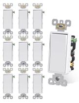 Interruptor de luz decorativo de 4 vias AIDA 15A 120/277V (pacote com 10)