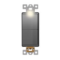 Interruptor de luz duplo LIDER LCS2-1P-SG 15A 120-277V Space Grey