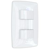 Interruptor de Luz Duplo Simples Branco Finesse+ B.lux