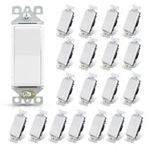 Interruptor de luz ELEGRP branco brilhante de pólo único 15A 120-277V Interruptor de luz ELEGRP branco brilhante de pólo único 15A 120-277V