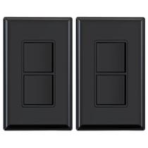 Interruptor de luz ELEGRP Decorator Double Rocker 15A 120V (pacote com 2) Interruptor de luz ELEGRP Decorator Double Rocker 15A 120V (pacote com 2)