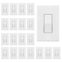 Interruptor de luz ENERLITES Matte White 15A 120V/277V com placa de parede