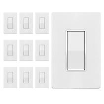 Interruptor de luz ENERLITES Matte White 15A 120V/277V com placa de parede