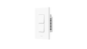Interruptor de luz inteligente Aqara H2 (2 em 1 neutro, 2 botões, 1 canal), protocolo Thread/Zigbee, interruptor de parede para casa inteligente, suporta Apple Home, Alexa, Google Home e Home Assistant, Matter Over Thread