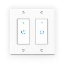 Interruptor de Luz Inteligente Lesim WiFi Touch - 2 Gangues