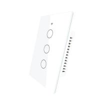 Interruptor De Luz Inteligente Moes WS-US3-RFW-N Wi-Fi RF 3 Botões - Branco