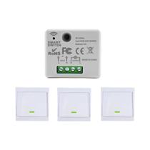 Interruptor De Luz Inteligente Sem Fio 433MHz 1/2/3 Gangues 10A 110V 220V Painel De Parede Com