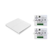 Interruptor de Luz Inteligente Sem Fio RF433MHz - Painel de Parede à Prova d'Água com Controle Remoto