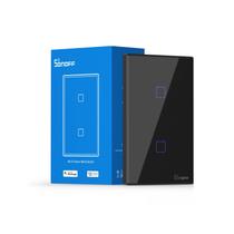 Interruptor de luz inteligente SONOFF TX T3 2 Gang 1 Way Preto