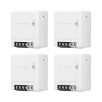 Interruptor de Luz Inteligente SONOFF ZBMINI ZigBee (2 Vias) - Kit com 4 - Compatível com Alexa, Google Home e SmartThings