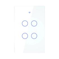 Interruptor de Luz Inteligente Touch - Painel de Vidro à Prova de Fogo - ZigBee com Fio Neutro