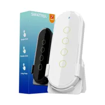 Interruptor De Luz Inteligente Tuya ZigBee De 4 Canais Com Controle Remoto Por Toque E 12 Cenários