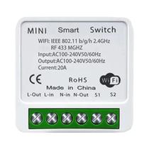 Interruptor De Luz Inteligente Wi-Fi RF433Mhz 16A 20A, Relé Sem Fio Com Controle Remoto E Por Voz Interruptor De Luz Inteligente Wi-Fi RF433Mhz 16A 20A, Relé Sem Fio Com Controle Remoto E Por Voz