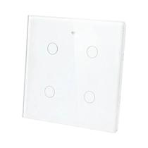 Interruptor De Luz Inteligente WiFi 4x4 Com Sensor De Toque Compatível Com Alexa E Google Home