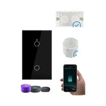 Interruptor De Luz Inteligente WiFi Touch Tuya US Fio Neutro Necessário 1/2/3/4 Gang Alexa Google