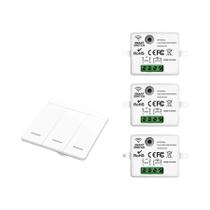 Interruptor De Luz LED Sem Fio Controle Remoto RF 433Mhz 1/2/3 Gang Smart Interruptor 10A 110V 220V