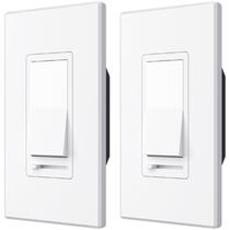 Interruptor de luz mais escuro Amico de pólo único/3 vias 150 W branco, pacote com 2 unidades Interruptor de luz mais escuro Amico de pólo único/3 vias 150 W branco, pacote com 2 unidades