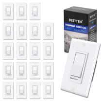 Interruptor de luz mais escuro BESTTEN compatível com LED, pacote com 20 Interruptor de luz mais escuro BESTTEN compatível com LED, pacote com 20