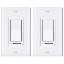Interruptor de luz mais fraco BESTTEN universal de pólo único/3 vias, pacote com 2 unidades